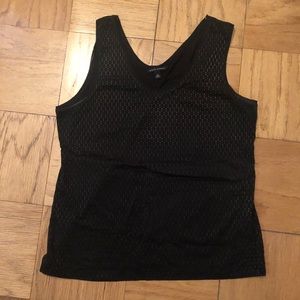 Black tank with metallic line detail